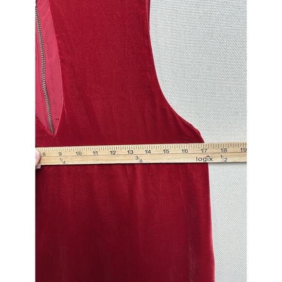 Free People Dress Dark Red Velvet Hi/Low Sz XS Sleeveless Special Occasion - Picture 9 of 13